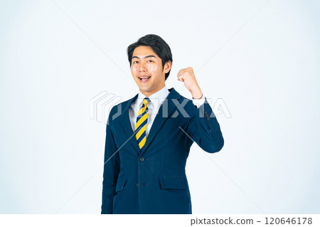 男性商務人士握拳頭 120646178
