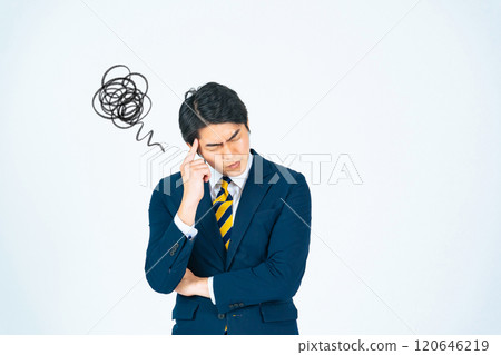 Worried male business person 120646219