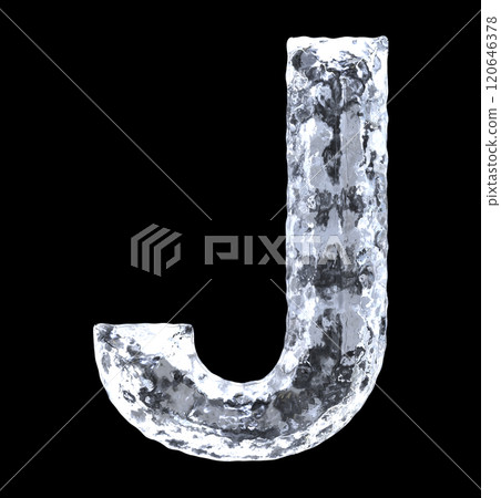 Font Ice With Black Background 3D Render 120646378