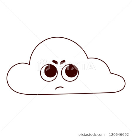 Angry Cloud Cartoon Mascot Character 120646692