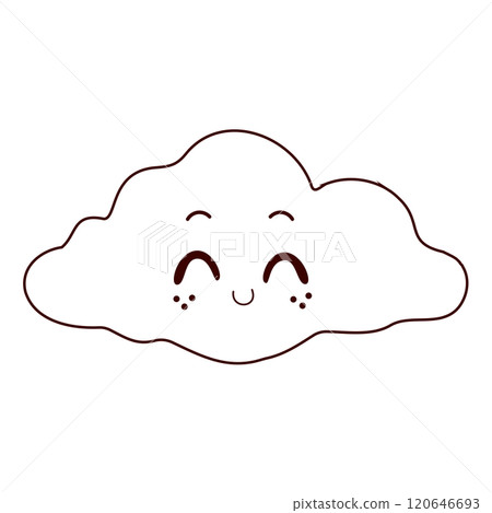 Sweet Cloud Cartoon Mascot Character 120646693