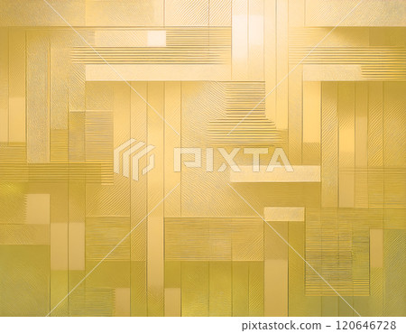 日本紙紋理圖像素材，現代幾何圖案，金色 120646728
