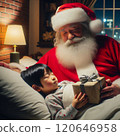 Santa Claus delivering presents 2 120646958