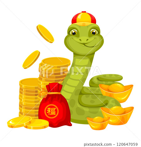 Green snake symbol of Chinese lunar New Year Green snake symbol of Chinese lunar New Year 120647059