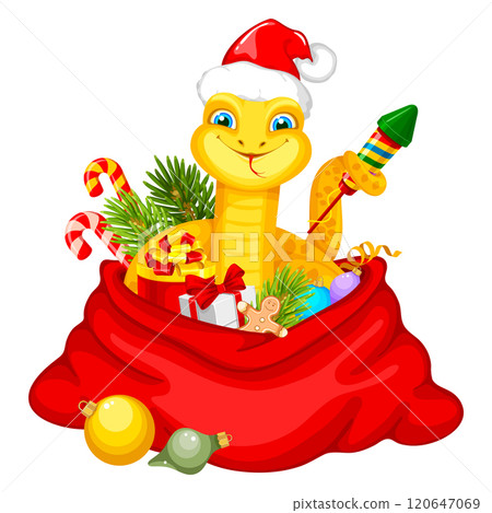 Yellow snake symbol of Chinese lunar New Year Yellow snake symbol of Chinese lunar New Year 120647069