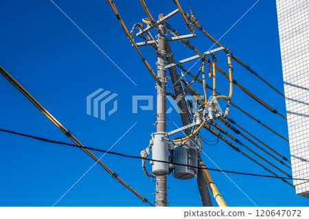 Blue sky and wire protection tube Blue sky and wire protection tube 120647072