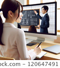 Businesswoman taking online course 2 120647491