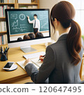Businesswoman taking online course 6 120647495