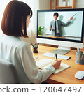 Businesswoman taking online course 8 120647497