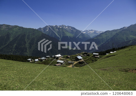 Image of Kackar mountain ranges and plateaus in Rize province. Image of Kackar mountain ranges and plateaus in Rize province. 120648063