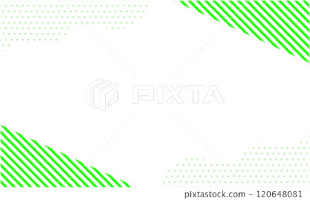 Pop geometric pattern background material 17 Yellow-green retro frame 120648081