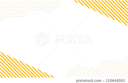 Pop geometric pattern background material 17 Yellow retro style frame 120648083