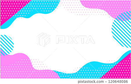 Pop geometric pattern background material 18 Light blue Pink retro style frame Pop geometric pattern background material 18 Light blue Pink retro style frame 120648086