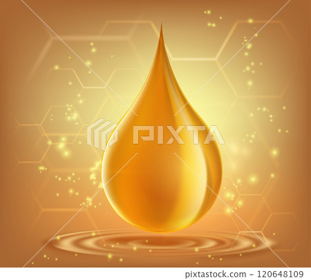 Cosmetic serum drop for skin care. 120648109