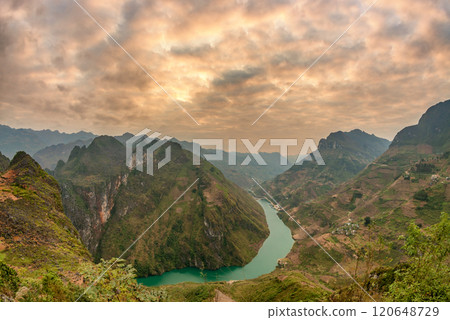 Spring landscape in Ha Giang - Northern mountainous province of Vietnam Spring landscape in Ha Giang - Northern mountainous province of Vietnam 120648729