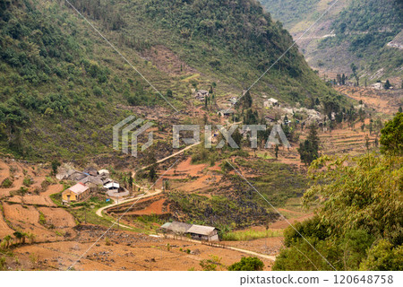 Spring landscape in Ha Giang - Northern mountainous province of Vietnam Spring landscape in Ha Giang - Northern mountainous province of Vietnam 120648758