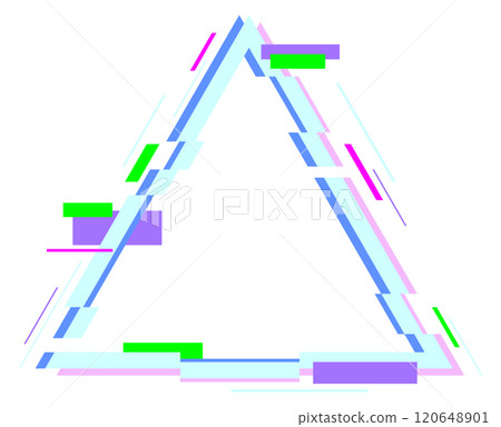 A triangle with a green stripe on the left side A triangle with a green stripe on the left side 120648901