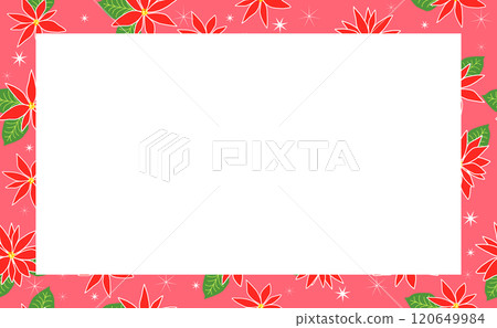 Poinsettia flower frame illustration 120649984