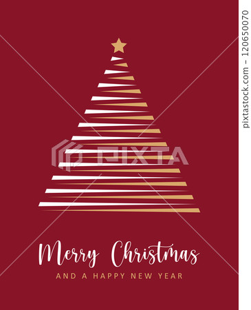 christmas greeting card with minimalistic fir tree vector illustration christmas greeting card with minimalistic fir tree vector illustration 120650070
