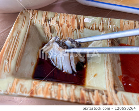 Korean seafood. fresh abalone sashimi Korean seafood. fresh abalone sashimi 120650264