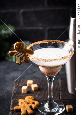 Christmas winter creamy cocktail eggnog Christmas winter creamy cocktail eggnog 120651157
