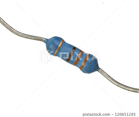 Old Blue Axial Resistor with Color Bands Old Blue Axial Resistor with Color Bands 120651285