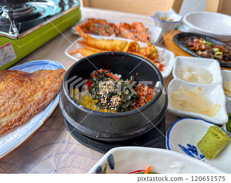 Korean style Fish Roe Rice Korean style Fish Roe Rice 120651575