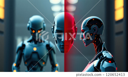 AI ethics human-machine division. AI generation 120652413