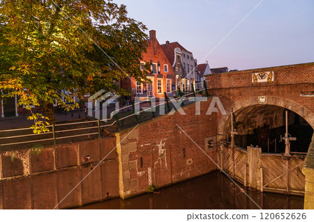 Greetsiel village at the north sea in germany Greetsiel village at the north sea in germany 120652626