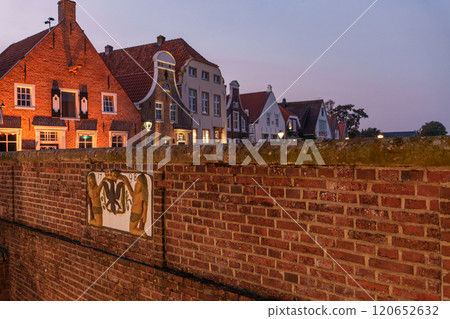 Greetsiel village at the north sea in germany Greetsiel village at the north sea in germany 120652632
