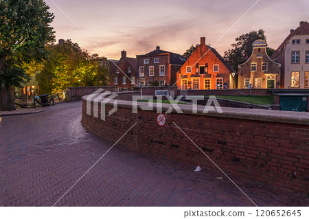 Greetsiel village at the north sea in germany 120652645