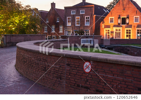 Greetsiel village at the north sea in germany 120652646