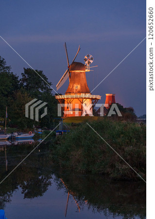 Greetsiel village at the north sea in germany 120652660