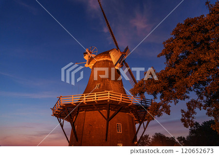 Greetsiel village at the north sea in germany 120652673