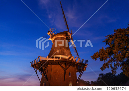 Greetsiel village at the north sea in germany 120652674