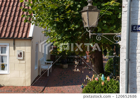 Greetsiel village at the north sea in germany 120652686