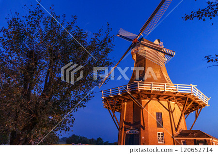 Greetsiel village at the north sea in germany 120652714