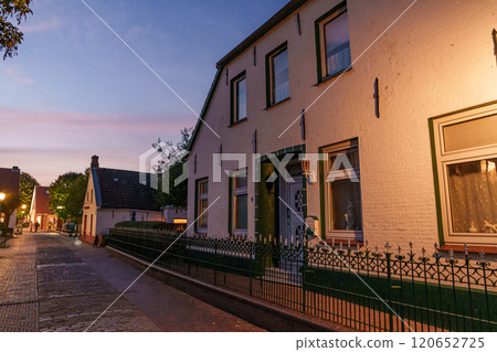 Greetsiel village at the north sea in germany 120652725