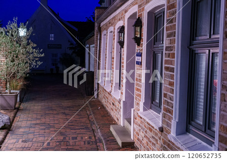 Greetsiel village at the north sea in germany 120652735