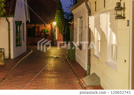 Greetsiel village at the north sea in germany 120652741