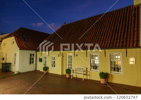 Greetsiel village at the north sea in germany 120652747