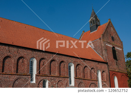 Greetsiel village at the north sea in germany 120652752