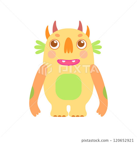 Cute Friendly Monster, Adorable Alien Cartoon Character Fantastic Creature Vector Illustration 120652921