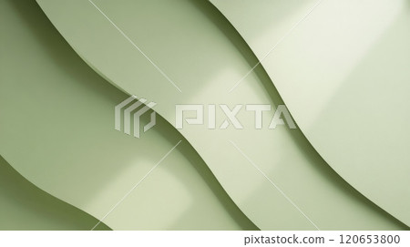 Abstract layered green wave background 120653800