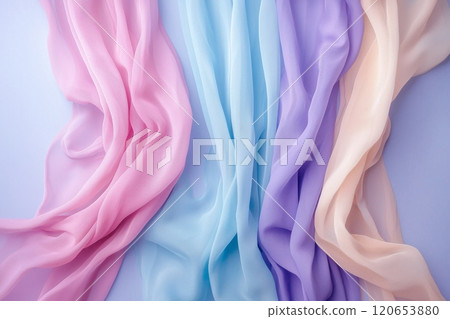 Pastel Chiffon Fabrics in Vertical Flow Pastel Chiffon Fabrics in Vertical Flow 120653880