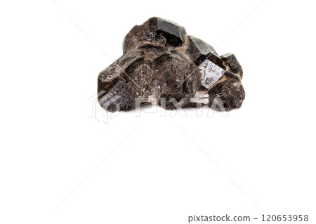 macro mineral stone Garnet, on a white background macro mineral stone Garnet, on a white background 120653958