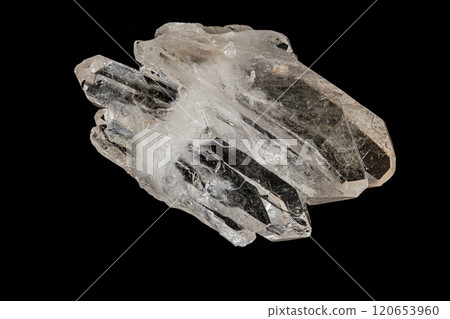 Macro mineral stone rhinestone, rock crystal on a black background 120653960