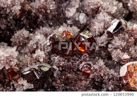 Macro stone mineral quartz Sphalerite on a white background Macro stone mineral quartz Sphalerite on a white background 120653990
