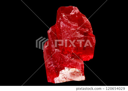 macro mineral stone Rhodochrosite on a black background 120654029