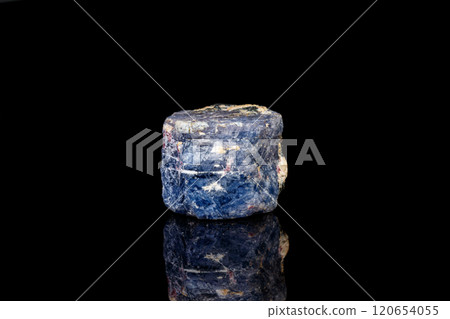 macro mineral stone sapphire on a black background 120654055